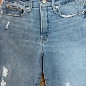 Good American Light Blue Distressed Jeans